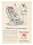 1953 Socony-Vacuum Lubrication Dentist Robot art Print Ad