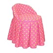 Polka-Dot Vanity Seat- Candy Pink/ Lime Dots