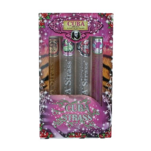 Cuba strass collection 4-piece perfume variety gift set for women…