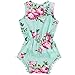 Jastore® Baby Girls' Cotton Floral Pom Romper Summer Jumpsuit with Headband