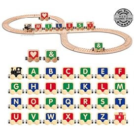 Click here to buy Alphabet Wood Train Tiber Toots by M Ldk