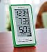 La Crosse Technology Large-Digit Indoor/Outdoor Color Spot Thermometer and Clock, in Green