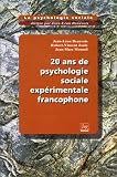 20 ans de psychologie sociale exp�rimentale francophone