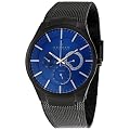 Skagen Titanimum White Label Men's Quartz Watch with Blue Dial Analogue Display and Black Titanium Strap 809XLTBN