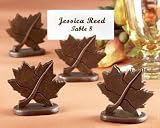 Placecard Holders Classic Maple-Leaf (6 sets of 4 per order) Wedding Favors
