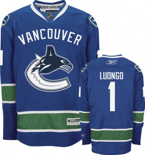 Roberto Luongo Jersey: Reebok Blue #1 Vancouver Canucks Premier Jersey