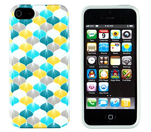 iPhone 5 / 5S Case, DandyCase PERFECT PATTERN *No Chip/No Peel* Flexible Slim Case Cover for Apple iPhone 5 / 5S - LIFETIME WARRANTY [Vintage Colorful Scales]