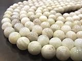 ●天然石ビーズ１連●ムーンストーン（処分セール）【ビーズの形】丸玉【ビーズサイズ】10mm【メール便対応/7,000円以上で送料無料】