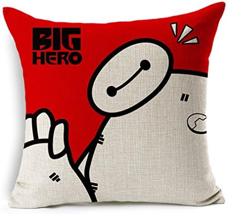 Oil Painting Baymax Cotton Linen Pillow Case Cushion Cover Home Sofa Decorative (18 "X18 ", Style 4)