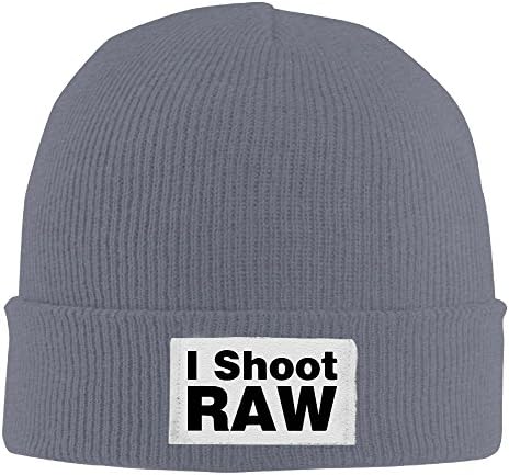 I Shoot Raw Classic Boy Slouchy Knitted Hats Asphalt