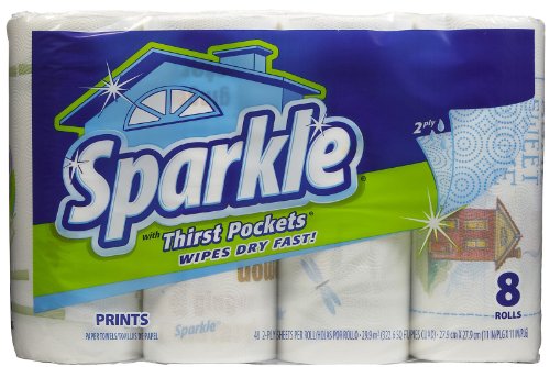 Sparkle Paper Towels-Prints-8 rolls