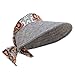 Sun Hats for Women Wide Brim UV Protection Sunhat Boho Cap Summer Beach Visor (Grey)