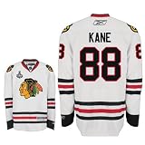 KANE #88 Chicago Blackhawks RBK Premier Away NHL Hockey Jersey by Reebok with 2010 Stanley Cup Finals Patch (NHLPA Certified Custom Sewn Authentic Twill)