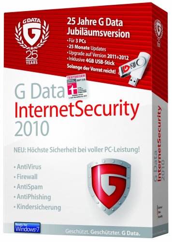 G Data InternetSecurity 3PC, 25 Monate Updates, inkl. 4 GB USB Stick