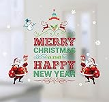 （エウィリ）EVERY クリスマス壁飾り 壁紙飾り 雰囲気満点　ウォールステッカー　ベッドルーム リビングルーム 部屋装飾　ウォールステッカー　　ウォールペーパー　XMAS　おしゃれ　　ガラス窓ステッ