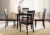 Cafe Black Cherry Square/Rectangular Drop Leaf Leg Dining Table by Liberty - Cherry top, Rubbed Black base (53-T3048)