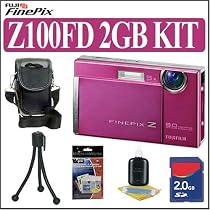 Fujifilm Finepix Z100fd 8MP Digital Camera (Pink) + 2GB Accessory Kit