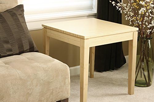 Bamboogle Interiors 30-2020B Brazil Collection Modern Bamboo End Table in Light Natural Beach Finish