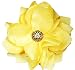 NEW Beautiful Soft Yellow Silk Flower with Vintage Gold Embellishment