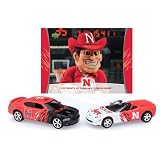 2007-08 NCAA Home & Road Charger & Corvette 2 Pack w/ School Mascot Card Nebraska Cornhuskers