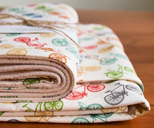 Bicycles Baby Blanket and Burp Cloths Gift Set