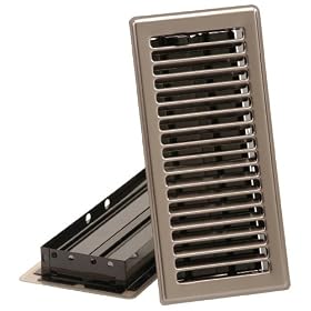 Imperial Manufacturing RG1995 4 inch x 10 inch Pewter Floor Register