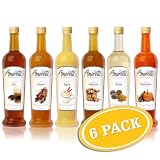 Amoretti Premium Holiday Syrup 6 Pack (Chai, Cinnamon, Eggnog, Gingerbread, Nutmeg, Pumpkin Spice) - 750ml Bottles