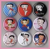 Betty Boop Set of 9 - 1 Inch Buttons