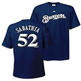 Brewers - Majestic MLB Name and Number Tee - Sabathia, C.C.