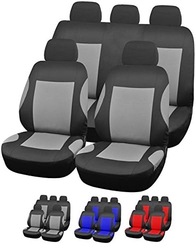 SSCUN Universal 9pcs Full Set Styling PGB Car Cover Auto Interior Accessories Car Seat Cover Red