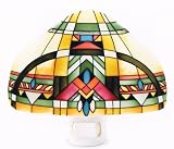 Mission Style - Hand Painted Tiffany Stained Glass Night Light