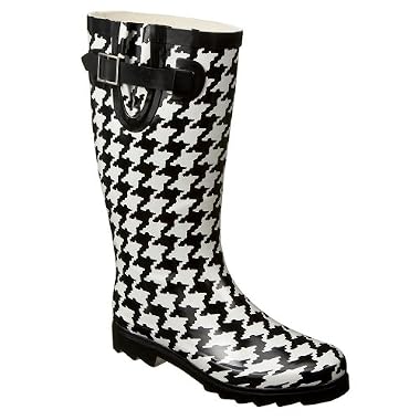 Product Image Women's Merona® Zakia Houndstooth Rain Boots - Black
