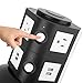 Power Strip, Lanshion Smart 6-Outlet with 4-USB Surge Protector 4000W 110-250V Worldwide Voltage Power Strip with 6.5 Feet Cord (Black and White)