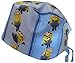 S1FM! Men's Scrub Cap, Minions on Blue, Handmade, Double Cotton