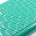Thousand Eight(TM) For LG Optimus L70 Diamond Studded Silicone Rubber Skin Hard Case + [FREE LCD Screen Protector Shield(Ultra Clear)+Touch Screen Stylus] (Diamond Teal/Green)