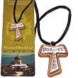 Tau olive wood extra-Smoothed necklace ( 1.2 inches or 3 cm) - Necklace length is adjustable. With Certificate.