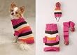 SMALL - Multi-Stripe Knit Sweater Set W/ Cap & Scarf