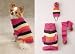 MEDIUM - Multi-Stripe Knit Sweater Set W/ Cap & Scarf