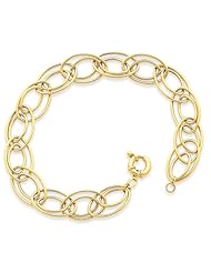 14K Fancy Oval Link Bracelet