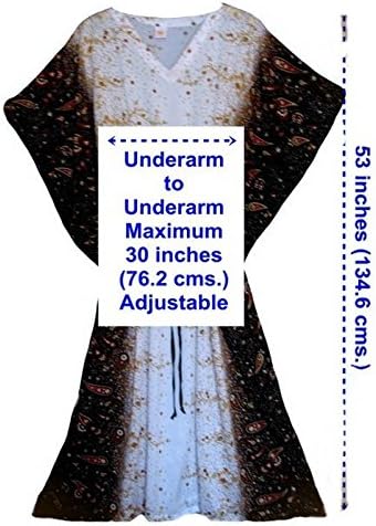 Women's Unique Kaftan Dress Boho Bohemian Hippie Gypsy Multi-Color