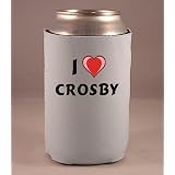 Custom Beverage Can Bottle Cover (Coolie) with I Love Crosby by SHOPZEUS