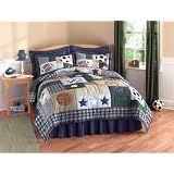 Sports Collage Twin Quilt and Sham by Pem America