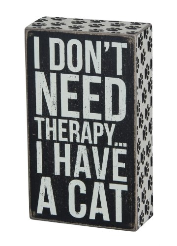 Primitives by Kathy Box Sign, 4 by 7-Inch, I Have a Cat