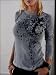 Sinful Clothing - Women's Pointed Cross L/S Thermal in Silver S984