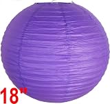 Royal Purple Chinese/Japanese Paper Lantern/Lamp 18 Diameter - Just Artifacts Brand