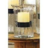 UPC 723472012554 product image for Kalalou Small Ribbed Glass Candle Cylinder with Rustic Insert | upcitemdb.com