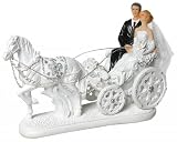 Figur Zierfigur Tortenfigur Hochzeit KUTSCHE Brautpaar modern