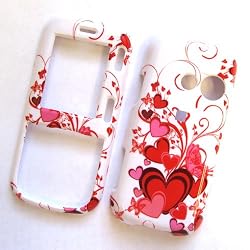 LG Rumor 2 II LX265 (NOT Rumor 1) / VN250 Cosmos Snap-on Protector Hard Case Image Cover "Red Hearts" Design