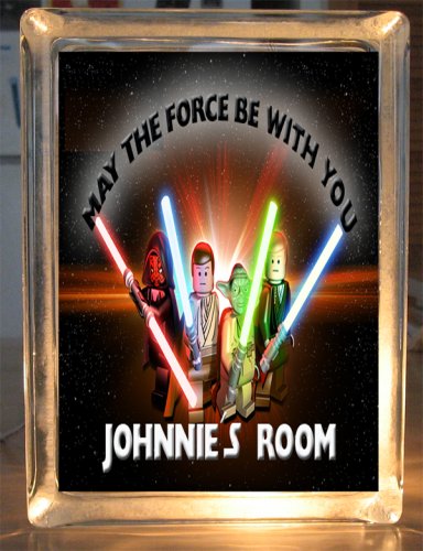 Childrens Toyshop  Toys : Lego Star Wars Personalized Glass Block Light
