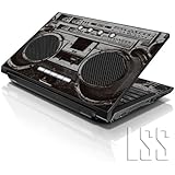LSS 17 17.3 inch Laptop Notebook Skin Sticker Cover Art Decal Fits 16.5" 17" 17.3" 18.4" 19" HP Dell Apple Asus Acer Lenovo Asus Compaq (Free 2 Wrist Pad Included) Cassette Player Design